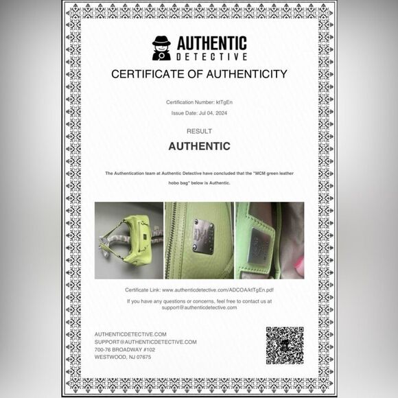 Like new!  Soft Lime Green MCM Hobo Shoulder Bag and MCM Dustbag - Picture 13 of 13